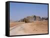 Train on Railway in the Desert, Shoubek, Jordan, Middle East-Alison Wright-Framed Stretched Canvas