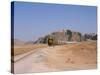 Train on Railway in the Desert, Shoubek, Jordan, Middle East-Alison Wright-Stretched Canvas