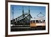 Train on Seven Bridges Budapest Hungary-null-Framed Photo