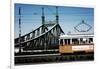 Train on Seven Bridges Budapest Hungary-null-Framed Photo