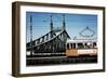 Train on Seven Bridges Budapest Hungary-null-Framed Photo