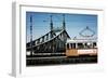 Train on Seven Bridges Budapest Hungary-null-Framed Photo