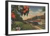 Train- Orange Blossom Special - Florida-Lantern Press-Framed Art Print