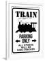 Train Parking Only Traffic-null-Framed Art Print