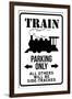 Train Parking Only Traffic-null-Framed Art Print