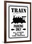 Train Parking Only Traffic-null-Framed Art Print