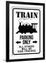 Train Parking Only Traffic-null-Framed Art Print