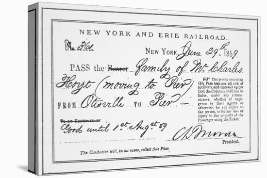 Train Pass on the New York and Erie Railroad, 29th June 1859-null-Stretched Canvas