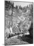 Train Passes through Elk Canyon near "Giant Bluff" Photograph - Black Hills, SD-Lantern Press-Mounted Art Print