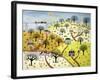 Train Passing over Farmland-David Sheskin-Framed Giclee Print