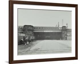 Train Passing over the Chelsea Road, London, 1936-null-Framed Photographic Print