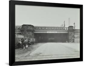 Train Passing over the Chelsea Road, London, 1936-null-Framed Photographic Print