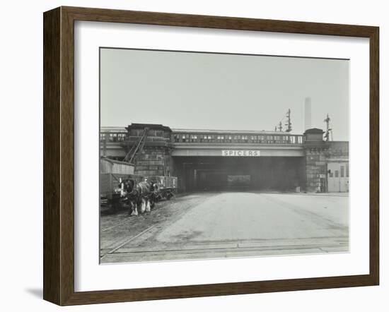 Train Passing over the Chelsea Road, London, 1936-null-Framed Premium Photographic Print