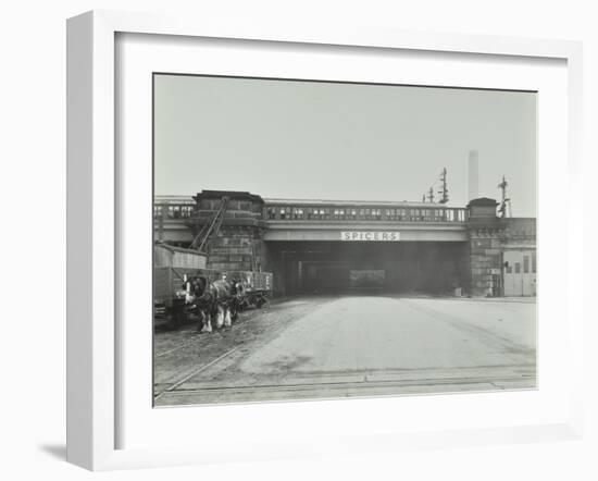 Train Passing over the Chelsea Road, London, 1936-null-Framed Premium Photographic Print