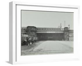 Train Passing over the Chelsea Road, London, 1936-null-Framed Photographic Print