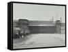 Train Passing over the Chelsea Road, London, 1936-null-Framed Stretched Canvas
