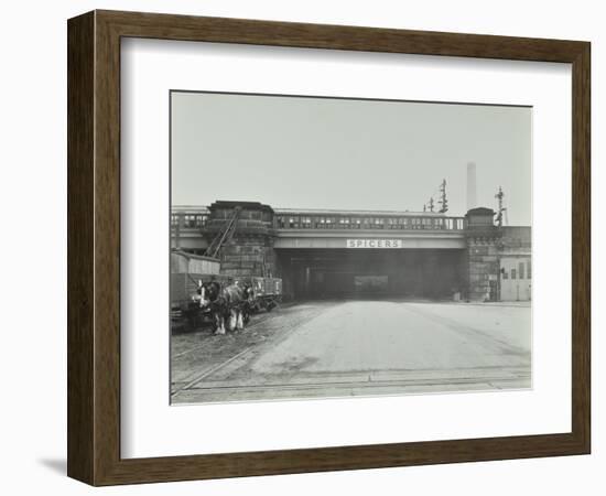 Train Passing over the Chelsea Road, London, 1936-null-Framed Photographic Print