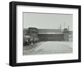 Train Passing over the Chelsea Road, London, 1936-null-Framed Photographic Print