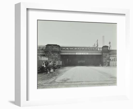 Train Passing over the Chelsea Road, London, 1936-null-Framed Photographic Print