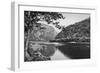 Train Passing the Delaware Water Gap Photograph - Delaware-Lantern Press-Framed Art Print