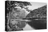 Train Passing the Delaware Water Gap Photograph - Delaware-Lantern Press-Stretched Canvas