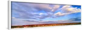 Train passing through a desert, New Mexico, USA-null-Framed Photographic Print