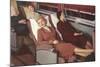 Train Recliner Seats-null-Mounted Art Print