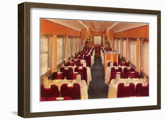 Train's Dining Car-null-Framed Art Print