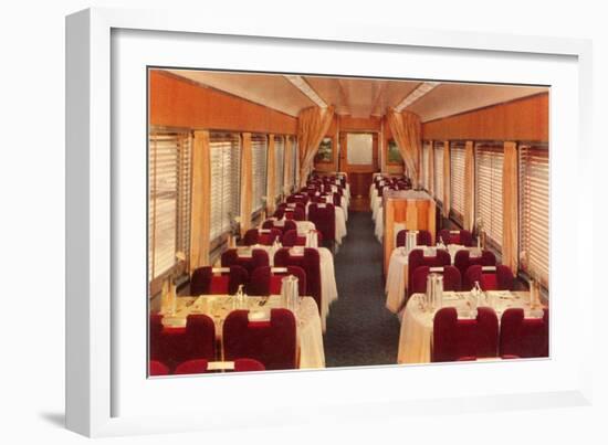 Train's Dining Car-null-Framed Art Print