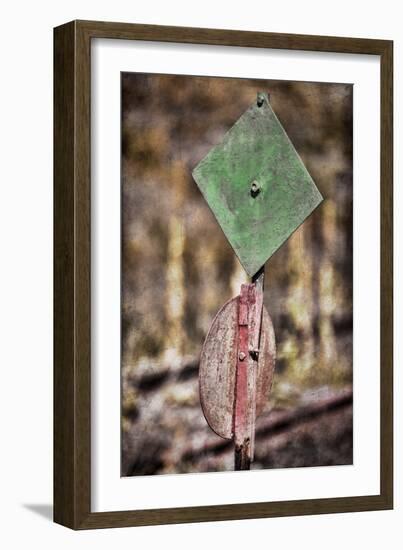 Train Signal-Kathy Mahan-Framed Photographic Print