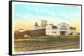 Train Station at Astoria-null-Framed Stretched Canvas