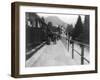 Train Station in Menaggio Italy Photograph - Menaggio, Italy-Lantern Press-Framed Art Print