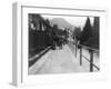 Train Station in Menaggio Italy Photograph - Menaggio, Italy-Lantern Press-Framed Art Print