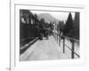 Train Station in Menaggio Italy Photograph - Menaggio, Italy-Lantern Press-Framed Art Print