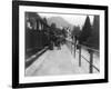 Train Station in Menaggio Italy Photograph - Menaggio, Italy-Lantern Press-Framed Art Print