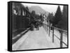 Train Station in Menaggio Italy Photograph - Menaggio, Italy-Lantern Press-Framed Stretched Canvas