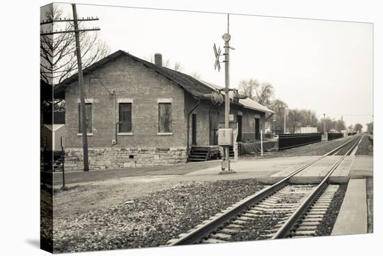 Train Station, Lincoln, Illinois, USA. Route 66-Julien McRoberts-Stretched Canvas