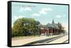 Train Station, Oshkosh, Wisconsin-null-Framed Stretched Canvas