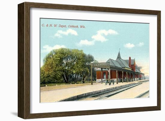 Train Station, Oshkosh, Wisconsin-null-Framed Art Print