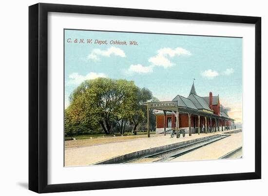 Train Station, Oshkosh, Wisconsin-null-Framed Art Print