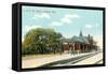 Train Station, Oshkosh, Wisconsin-null-Framed Stretched Canvas