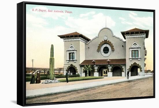 Train Station, San Antonio-null-Framed Stretched Canvas