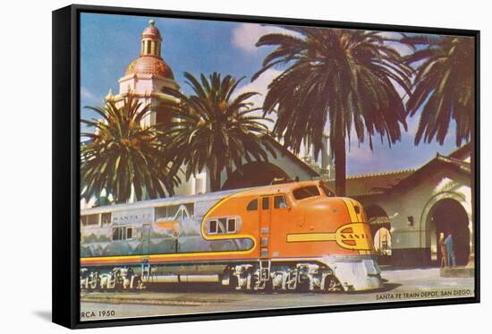 Train Station, San Diego, California-null-Framed Stretched Canvas