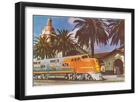 Train Station, San Diego, California-null-Framed Art Print