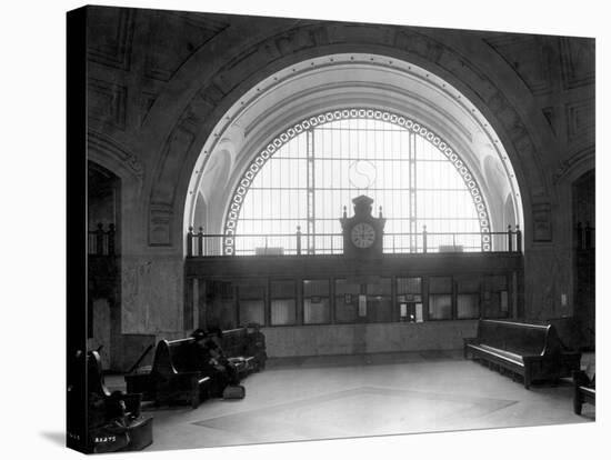 Train Station with Vaulted Archway, Circa 1911-Asahel Curtis-Stretched Canvas