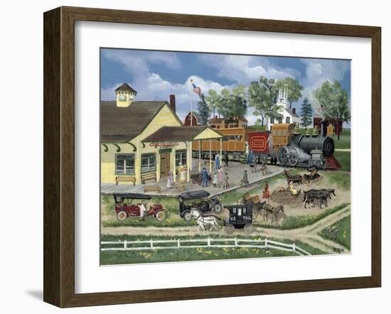 Train Station-Bob Fair-Framed Giclee Print