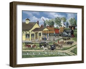 Train Station-Bob Fair-Framed Giclee Print