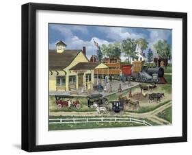 Train Station-Bob Fair-Framed Giclee Print