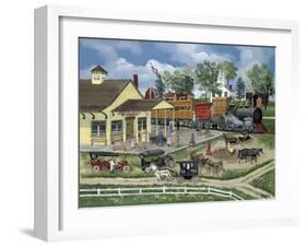 Train Station-Bob Fair-Framed Giclee Print