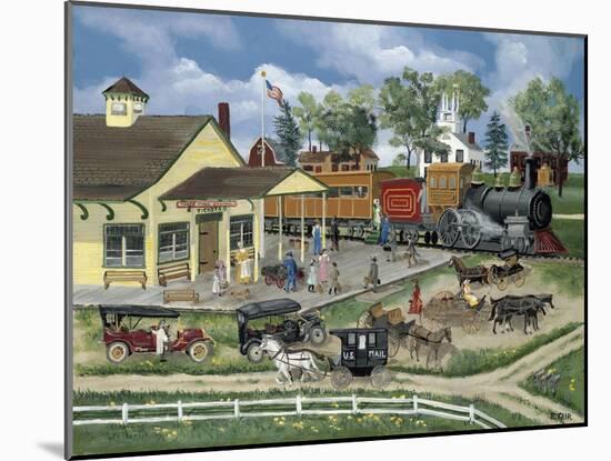 Train Station-Bob Fair-Mounted Giclee Print